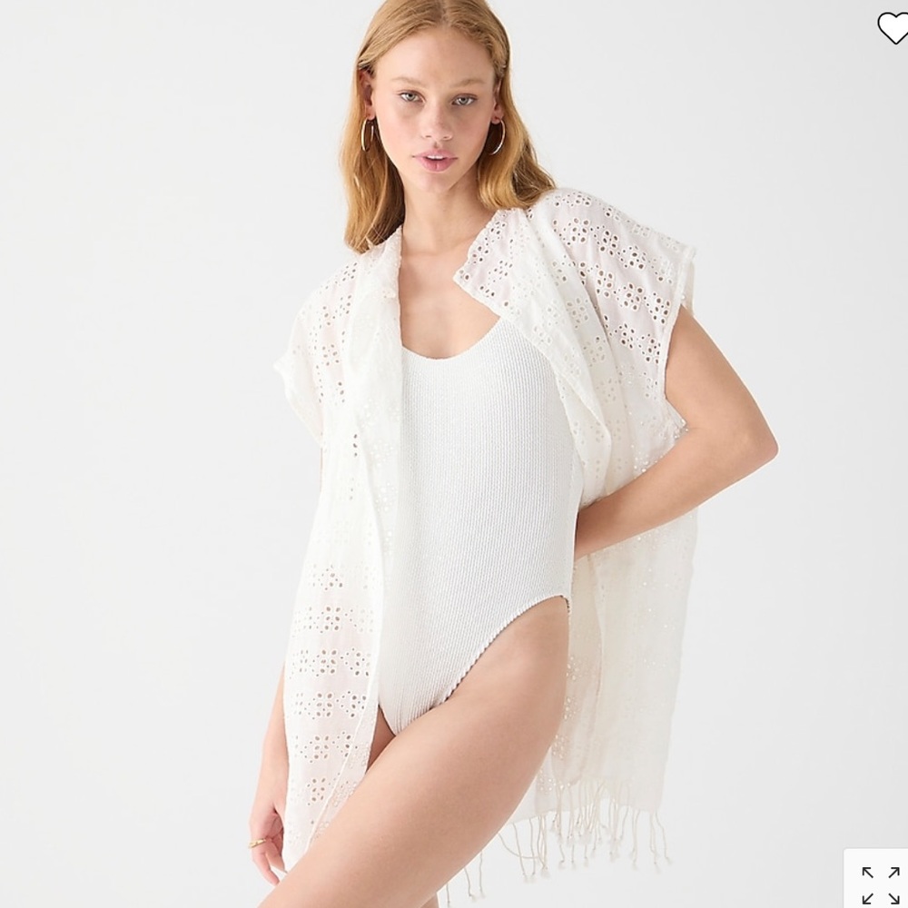 NWT J. Crew Eyelet Beach Poncho
